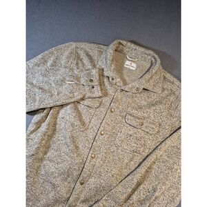 Hallstatt Shacket Womens XL Olive Gray Fleece Lined‎ Shirt Jacket Cotton Blend